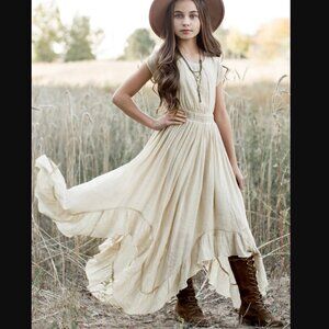 Joyfolie Briley Dress in Ecru, Girls 14